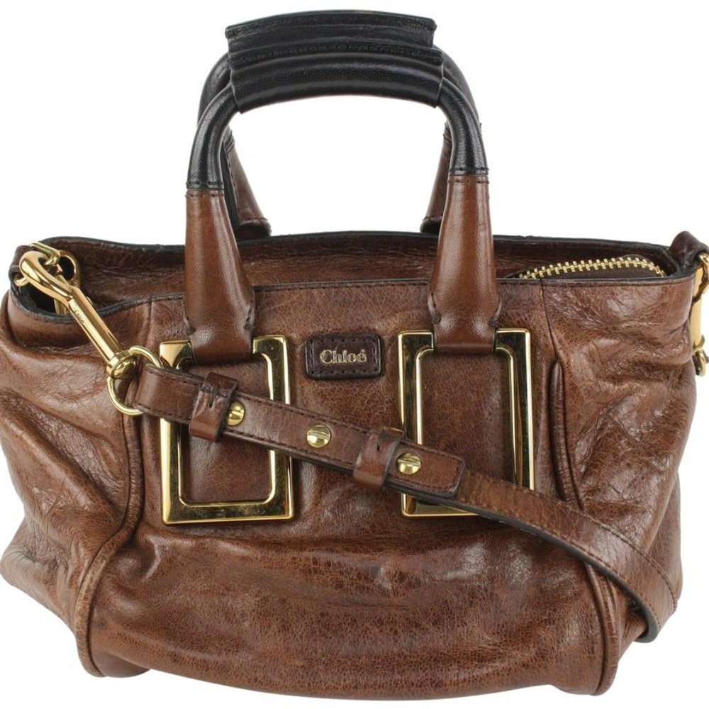 Chloé Brown Leather Ethel 2way Tote Bag 108cl2